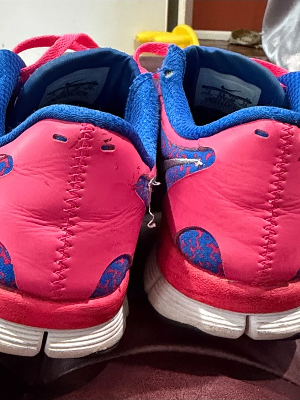 Nike Pink and Blue Women's Athletic Running Shoes Free 5.0 V4 Size 8